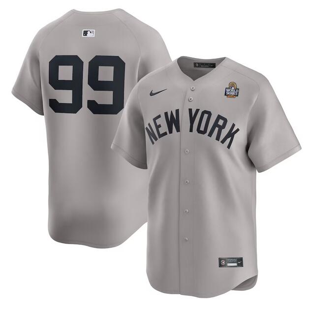 New York Yankees #99 Aaron Judge Gray 2024 World Series Limited Stitched Baseball Jersey