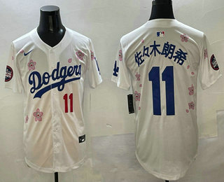 Los Angeles Dodgers #11 ???????? White Japanese 2025 Tokyo Series Limited Jersey