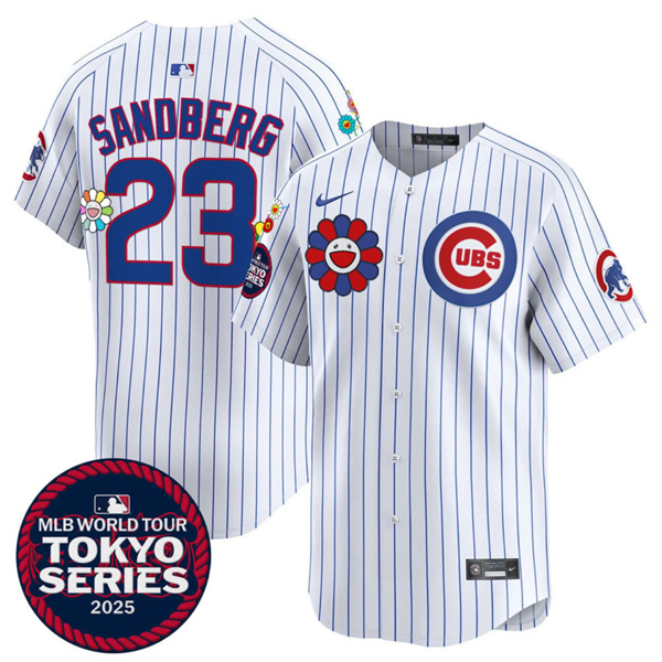 Chicago Cubs #23 Ryne Sandberg White 2025 Tokyo Series Limited Stitched Baseball Jersey