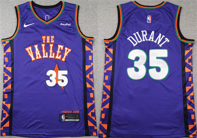 Phoenix Suns #35 Kevin Durant Purple 2024-25 City Edition Stitched Basketball Jersey
