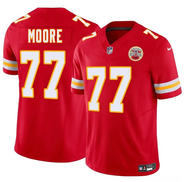 Kansas City Chiefs #77 Jaylon Moore Red 2025 F.U.S.E. Vapor Untouchable Limited Football Stitched Jersey