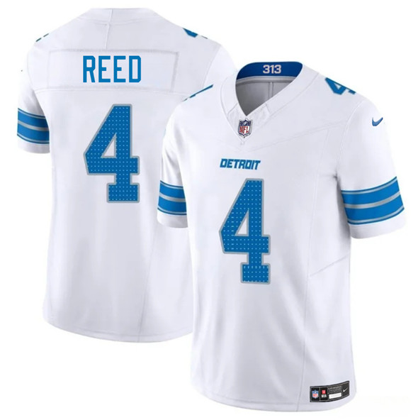 Detroit Lions #4 D.J. Reed White 2025 F.U.S.E. Vapor Limited Football Stitched Jersey