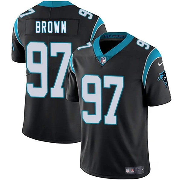 Carolina Panthers #97 Bobby Brown Black 2025 Vapor Limited Football Stitched Jersey
