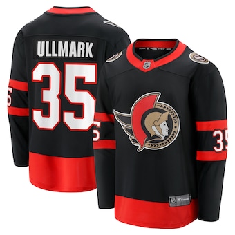 Ottawa Senators #35 Linus Ullmark Fanatics Black Home Premier Breakaway Player Jersey