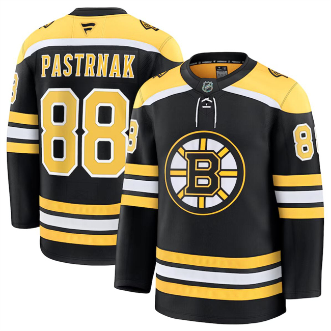 Boston Bruins #88 David Pastrnak Black 2024-25 Home Stitched Hockey Jersey