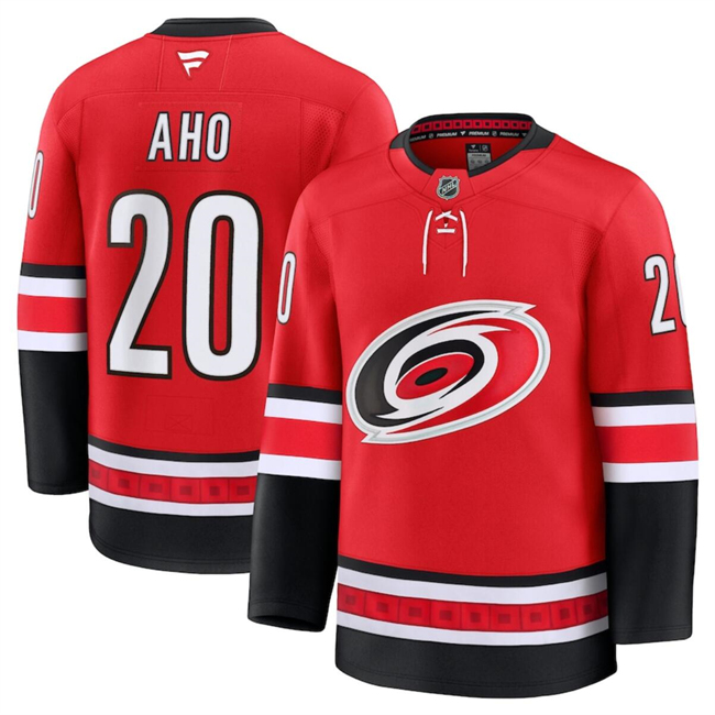 Carolina Hurricanes #20 Sebastian Aho Red 2024-25 Alternate Stitched Hockey Jersey