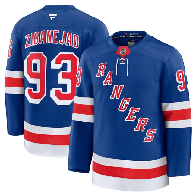 New York Rangers #93 Mika Zibanejad Royal 2024-25 Home Stitched Hockey Jersey